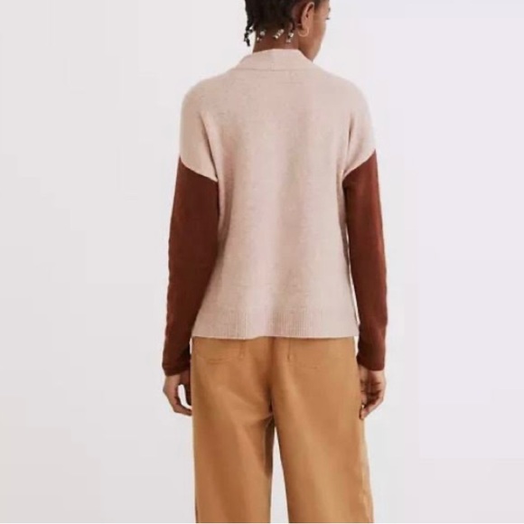 Madewell Colorblock Mockneck Sweater - Picture 4 of 12